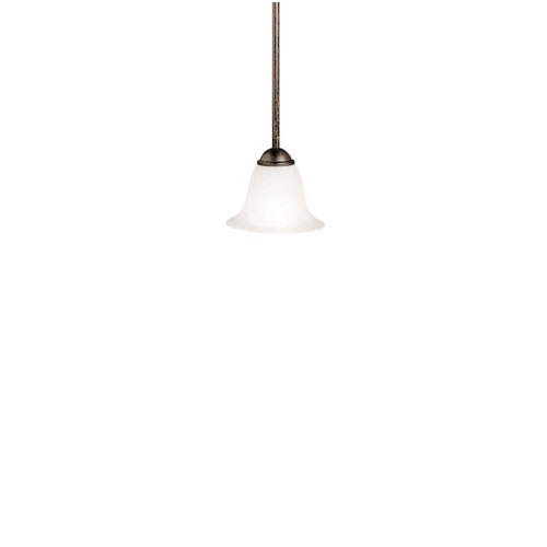 Tannery Bronze Dover SingleBulb Indoor Pendant with BellShaped Glass Shade Home Interiors